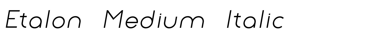 Etalon Medium Italic